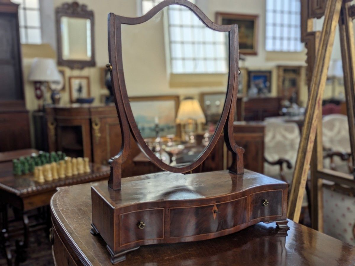 Georgian Bow Front Toilet Mirror